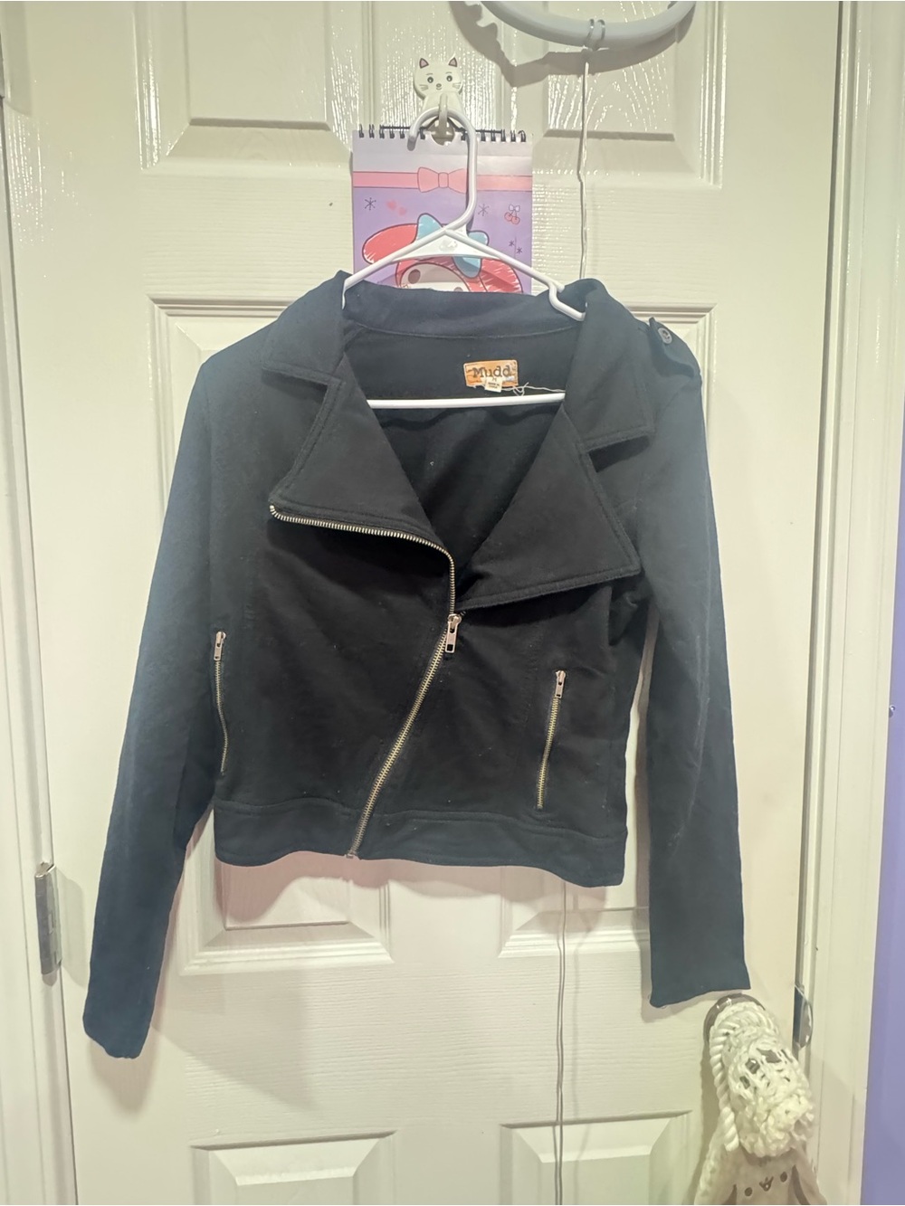 Mudd Black Asymmetric Zip Jacket
